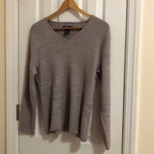 Style & Co Sparkly Silver Sweater, 2x